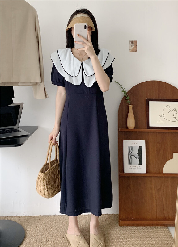 New in early summer! [sunny] Korean style doll neck dress 1895# hjy