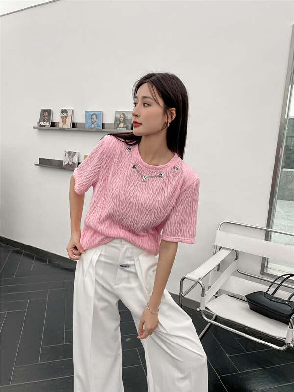 New year in early spring! [sk-11] simple and versatile round neck short sleeve T-shirt 034# XYJ