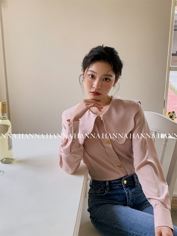 New year in early spring! [Hanna Hanna] temperament lady large lapel shirt 8087# XJ