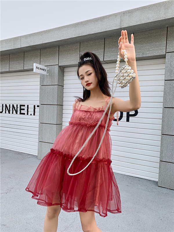 [AC] dream mesh puffy dress 6860# JJ