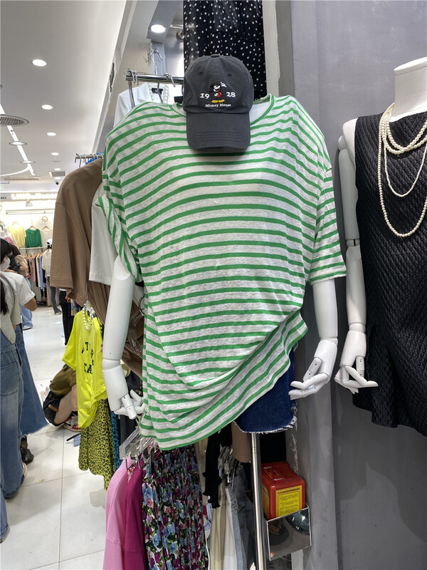 [winner] striped sunscreen loose short sleeved T-shirt (T-shirt only) 8382# ozq