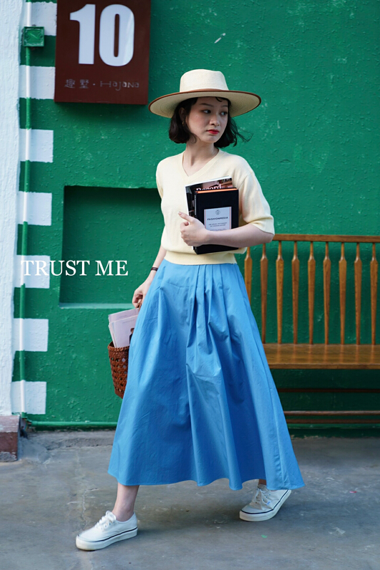 goods in stock! New year in early spring! [trust me] ladies fashion pleated skirt 66200# jhy