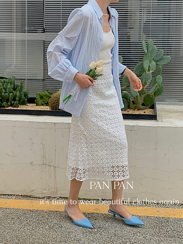 現貨!初夏新款!【PANPAN】高腰淑女減齡溫柔半身裙  3266#  CQW