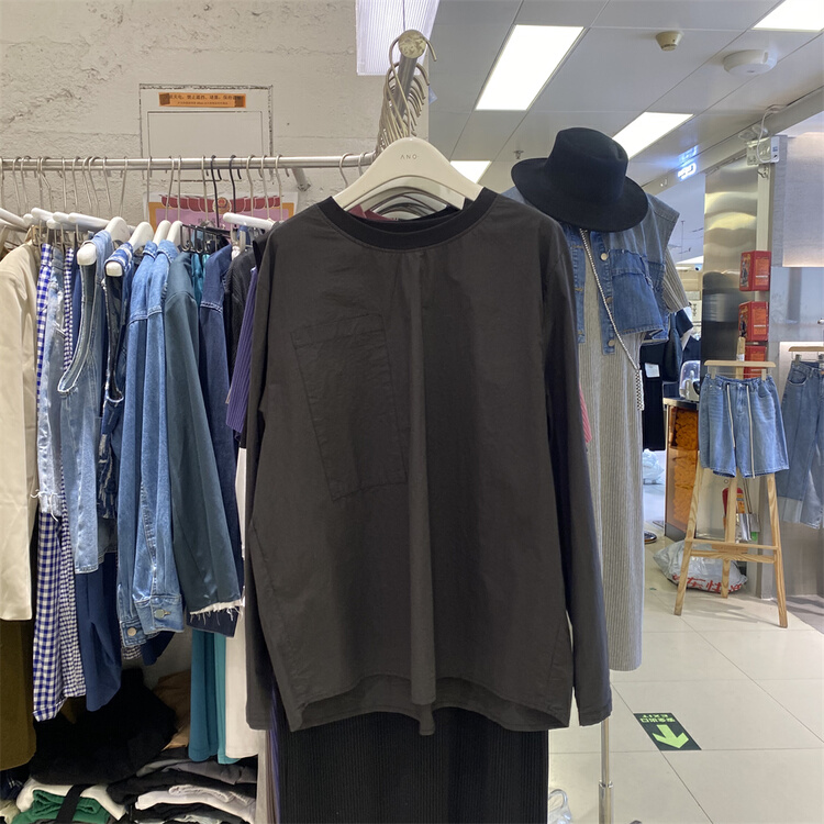[WP / Yinuo] Korean style versatile solid color long sleeve T-shirt p135# CSX