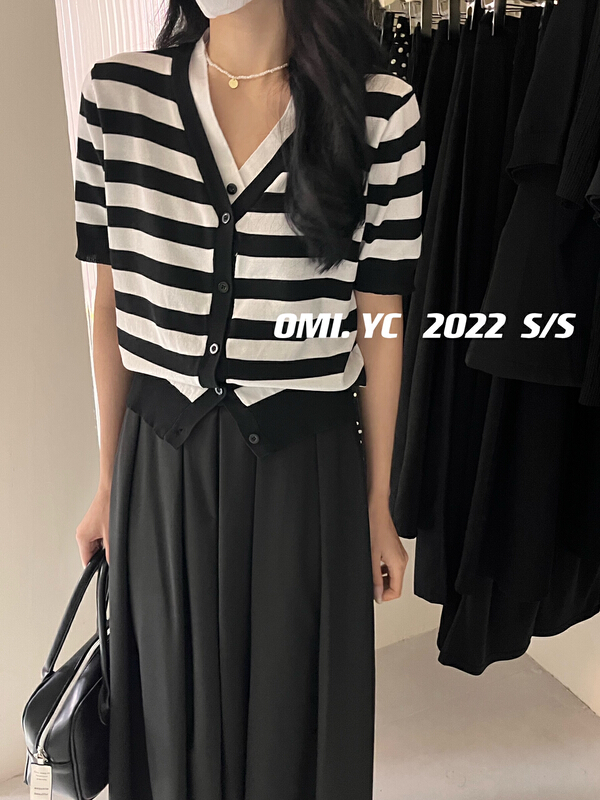goods in stock! [O MI] leisure leave two V-neck knitwear ys-2663# HBx