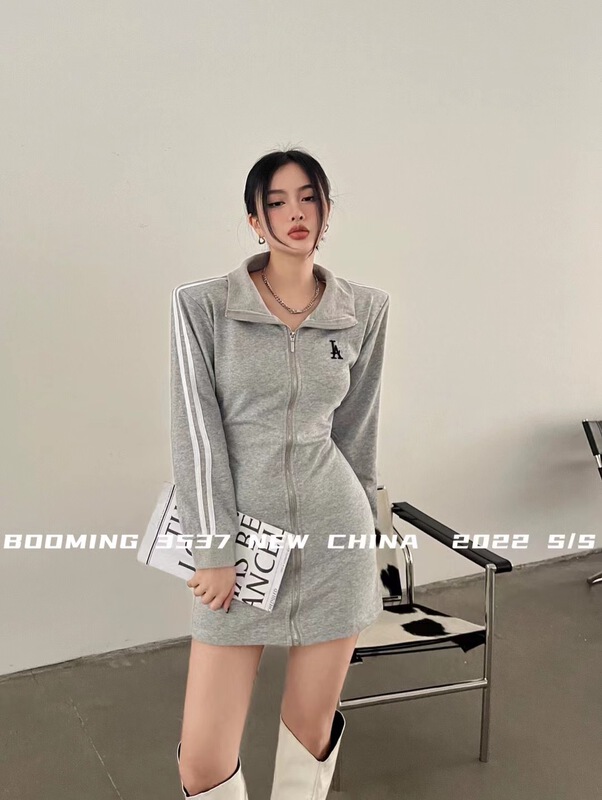 New year in early spring! [booming] Korean zipper versatile dress 9015# zxl