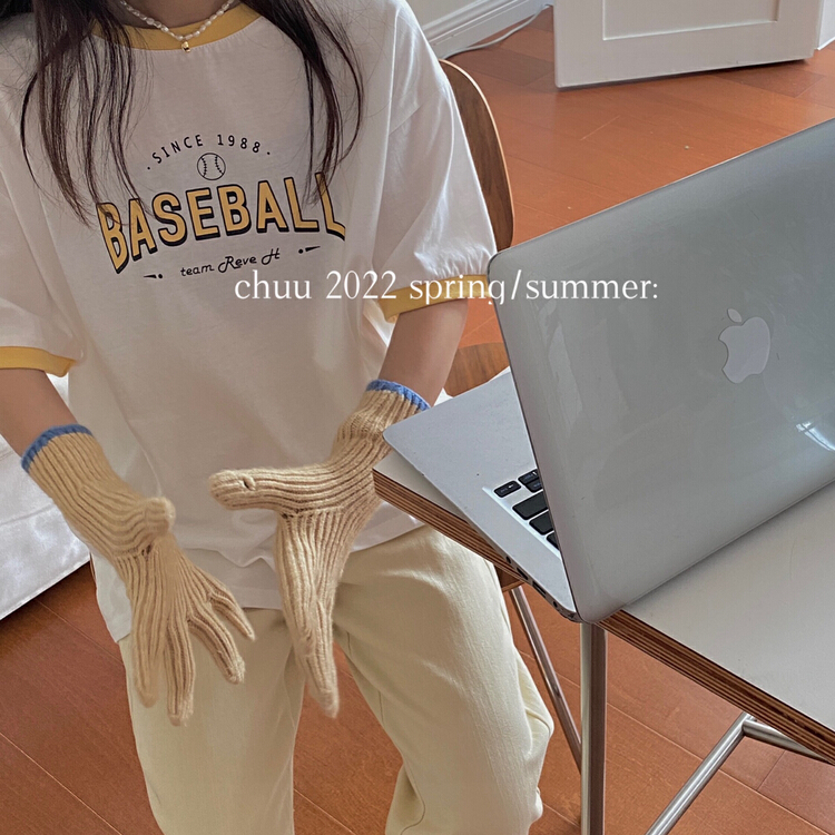 New in early summer! [chuu] Korean casual letter printed short sleeve T-shirt 61163# HBx