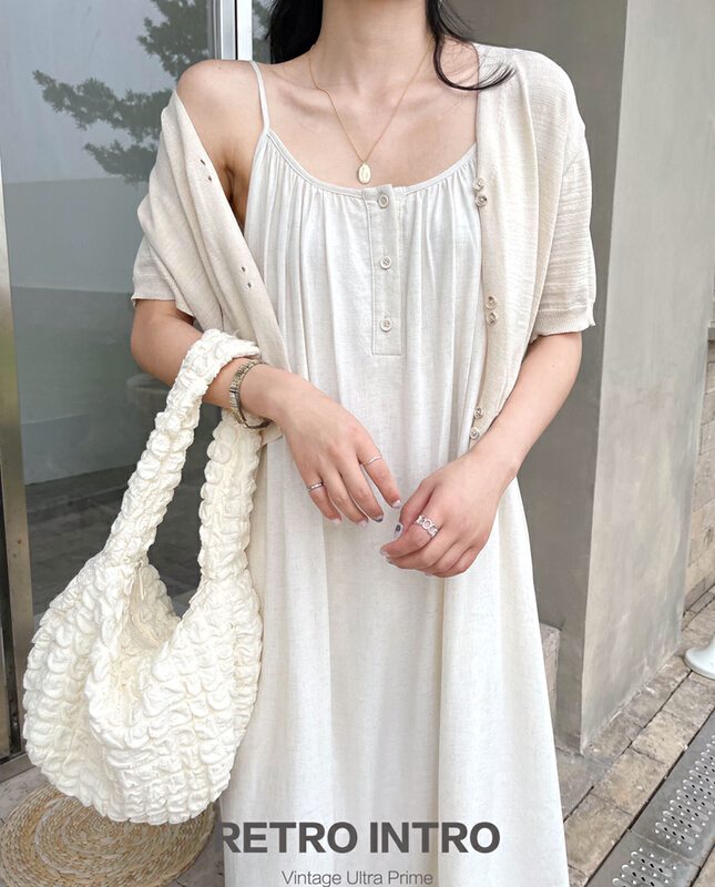 New in early summer! [Rin] minimalist high-grade suspender dress 21018# cqw