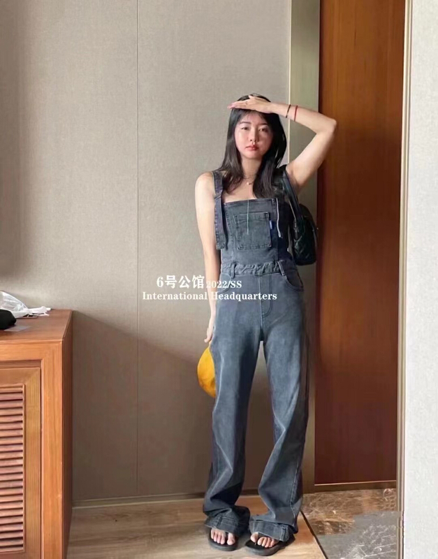 New in early summer! [K2 design] Korean fashion simple denim suspenders n25# WTT