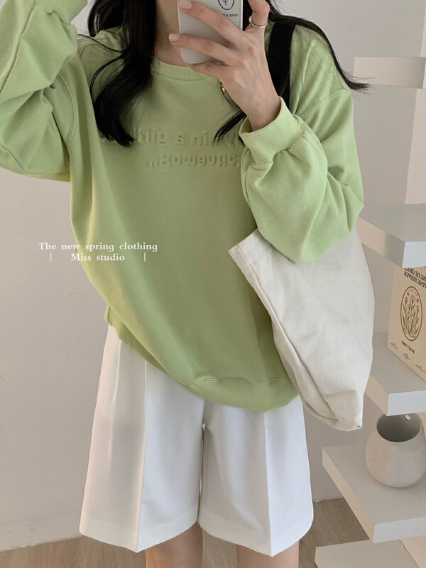 Original price 50.76! New year in early spring! [miss miser] Korean version simple three-dimensional letter round neck sweater ys1-8y003# ZSY