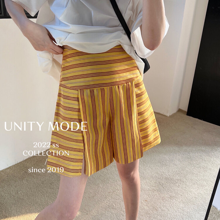 New in early summer! [unit] simple and slim casual shorts 6365# cqw