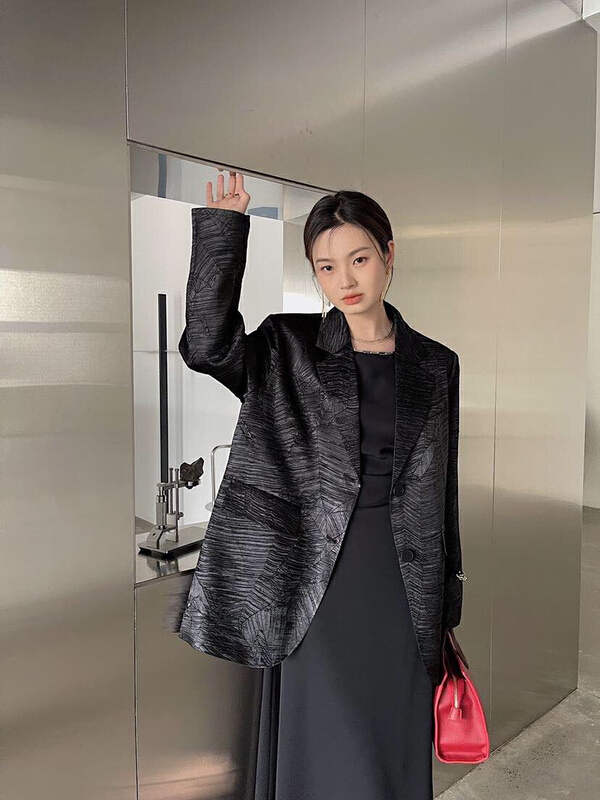 goods in stock! [DS] European style big brand pleated suit 25152# XYJ