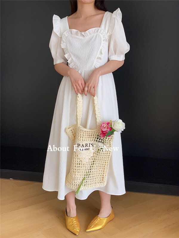 Original price 134.10! New in early summer! [about for u] Korean version simple waist closing slim dress 66110# lwy