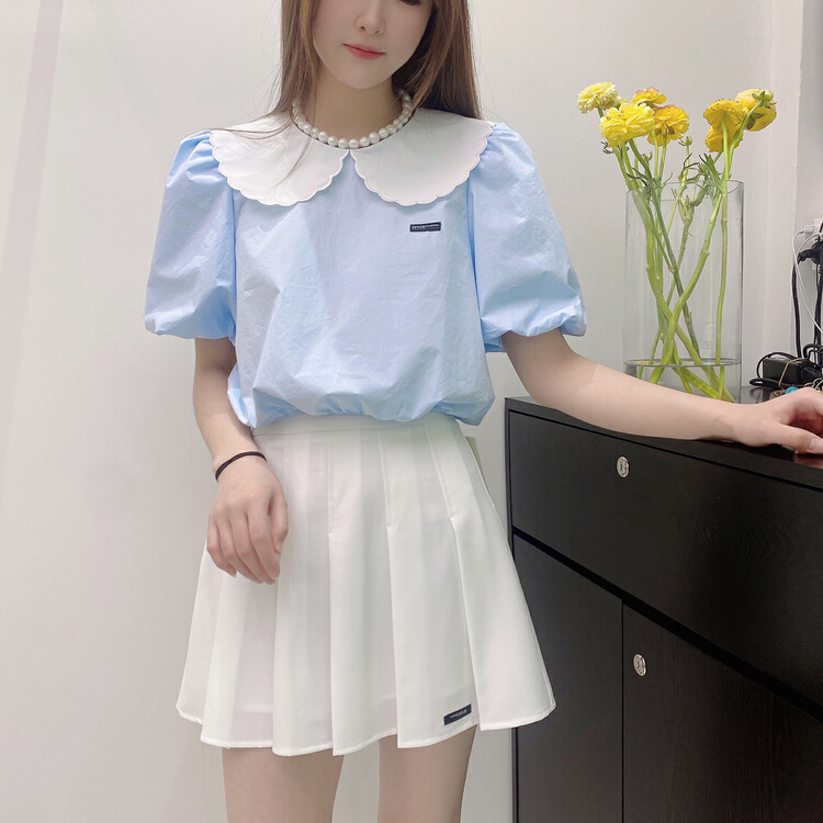 New in early summer! [BL Bertie Leah] baby collar short temperament shirt 23293# XYJ