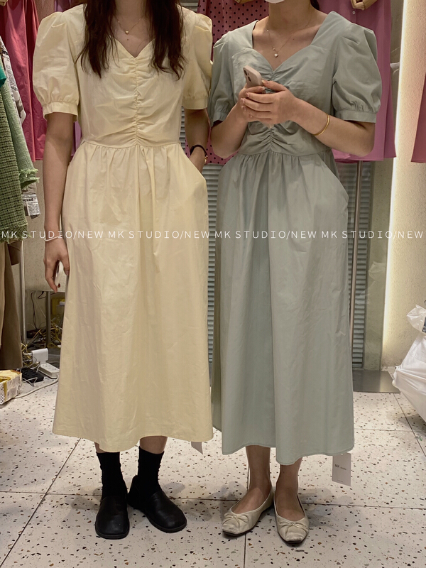 [Chen] Korean simple lady dress 3188# hjy