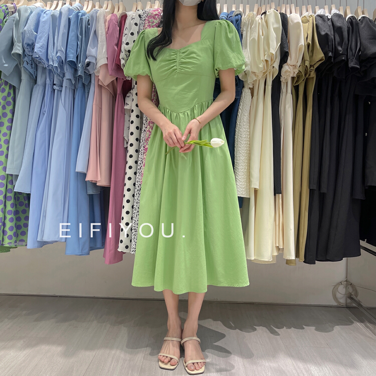 New in early summer! [EI fi you] fashion waist closing lady dress 5035# LSL