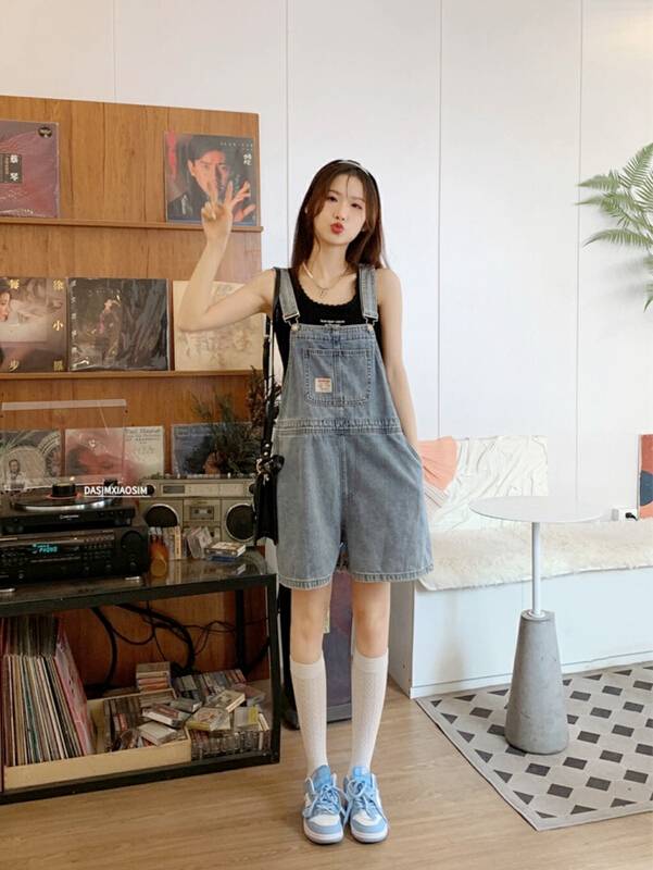 [JFT] Korean versatile comfortable suspender pants j3096# CLS