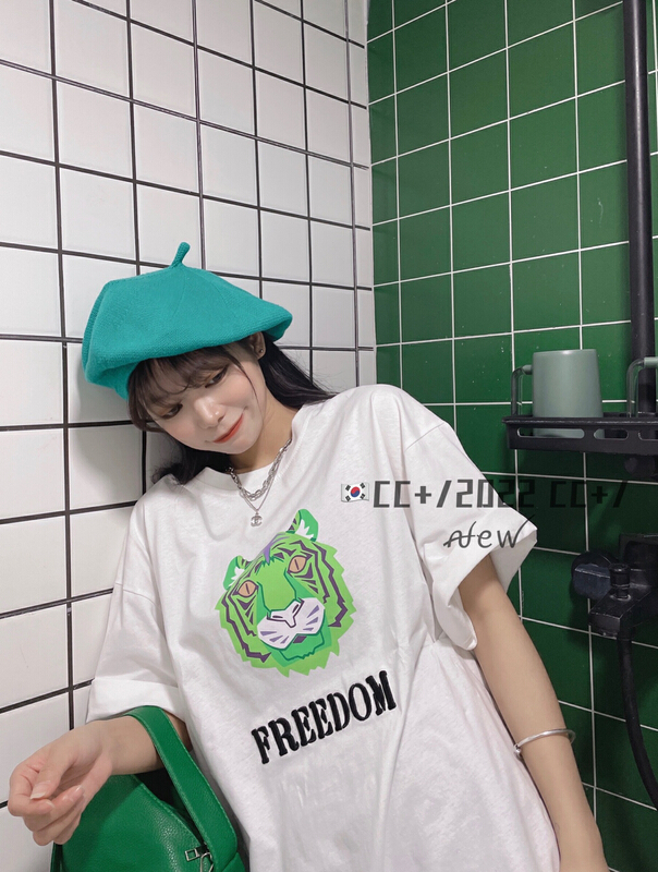 [CC] heavy industry tiger embossed short sleeve T-shirt 8214# XYY