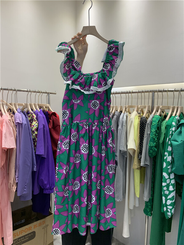 [Yan Zhen] fashion temperament elegant floral dress 77661# PCZ