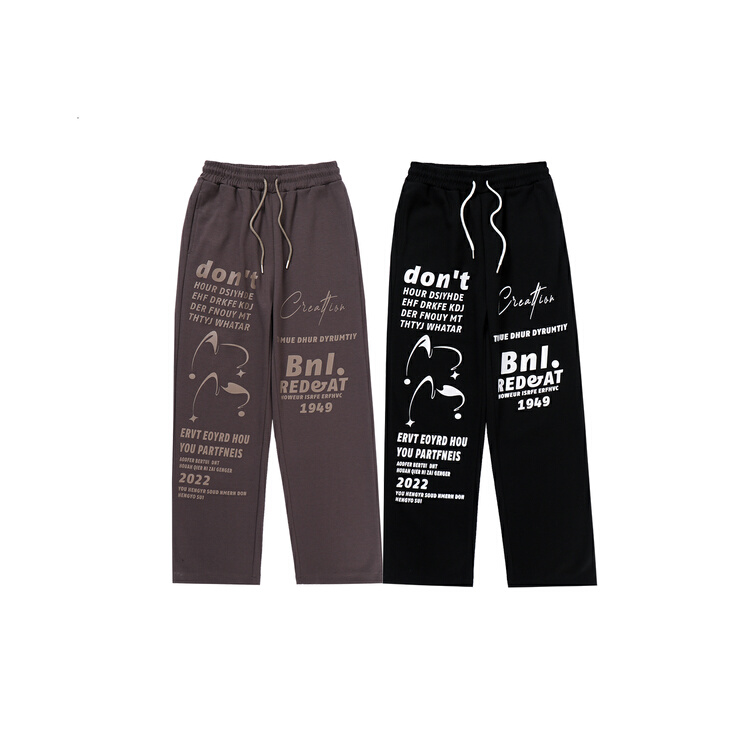[BNL] personalized letter printed casual pants 1213# ZZL