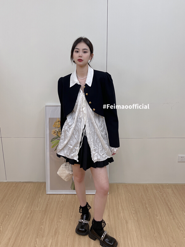 goods in stock! New year in early spring! [Feimao Feimao] xiaoxiangfeng temperament fashion suit ym-9514# LSL