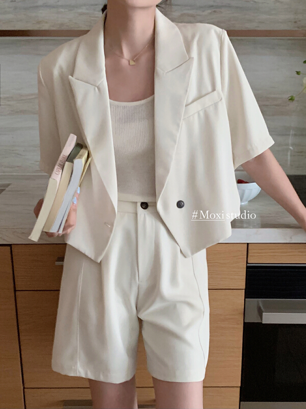 [Moxi] Korean style simple one button suit 56508# XJ
