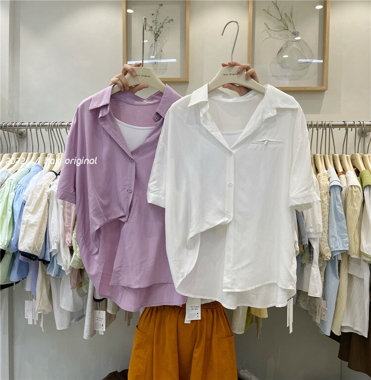 goods in stock! New in early summer! [Max original] Korean simple casual casual shirt 98086# HBx
