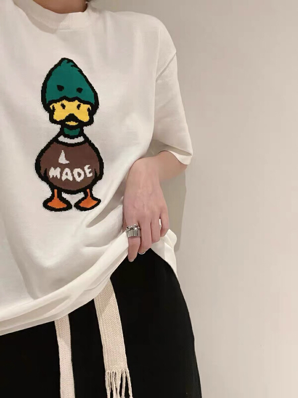 New year in early spring! [miss Xi Xi] cartoon duck round neck short sleeve T-shirt 122# L