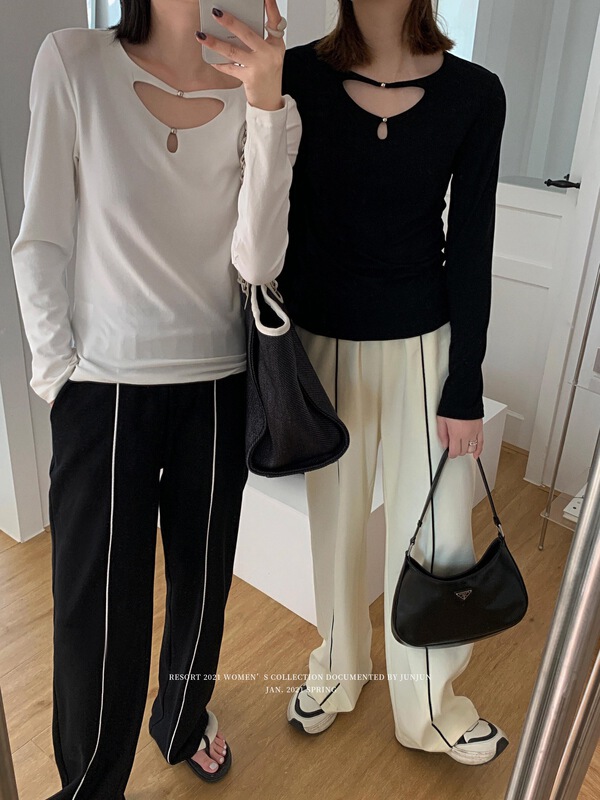 Cxdhh / new in early spring! [DT class] Korean wide leg clear color casual pants ys1-xc15-70229# ozq