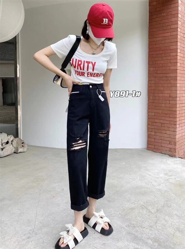 [e-ant] Korean high waist comfortable jeans 891-1\ll