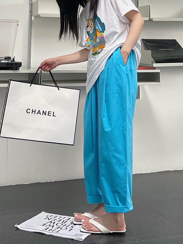 [hm.makai] elastic waist loose ins versatile casual pants 957# ozq