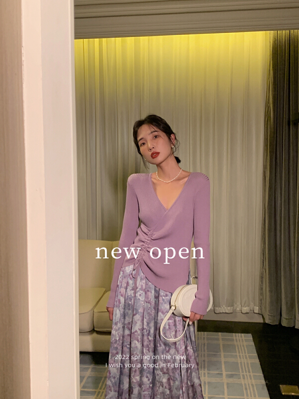 goods in stock! New year in early spring! [new open] slim knit cardigan fm22291# zxl