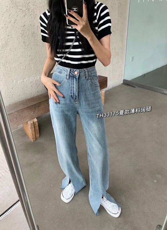 [T.H] Korean Vintage Straight Jeans 33175# LSW
