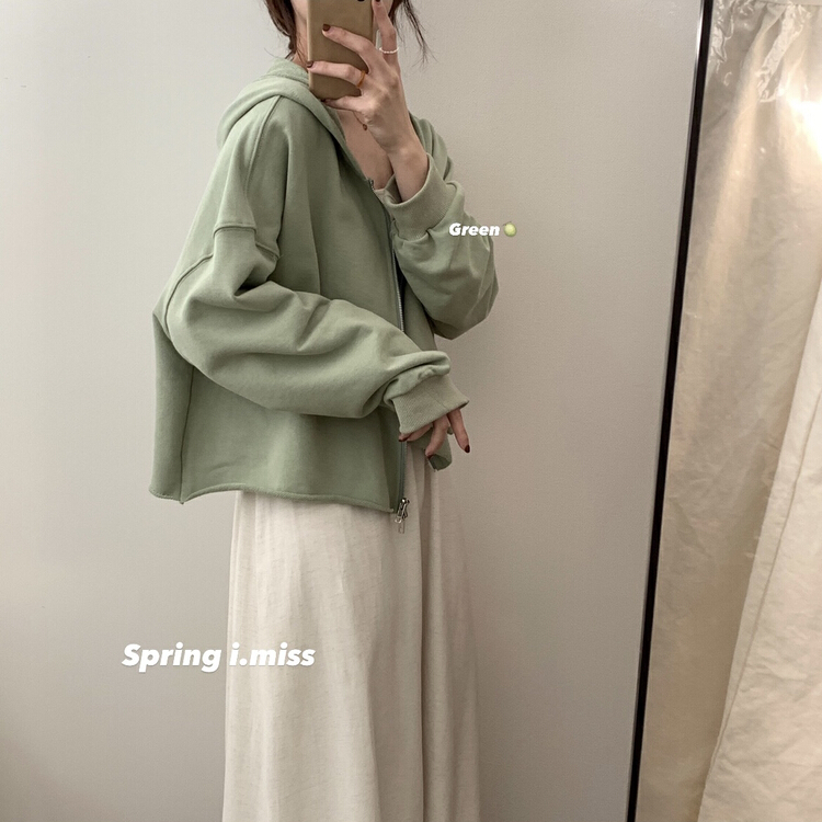 goods in stock! New year in early spring! [Imiss] Korean Short zipper sweater cx3293# LSW
