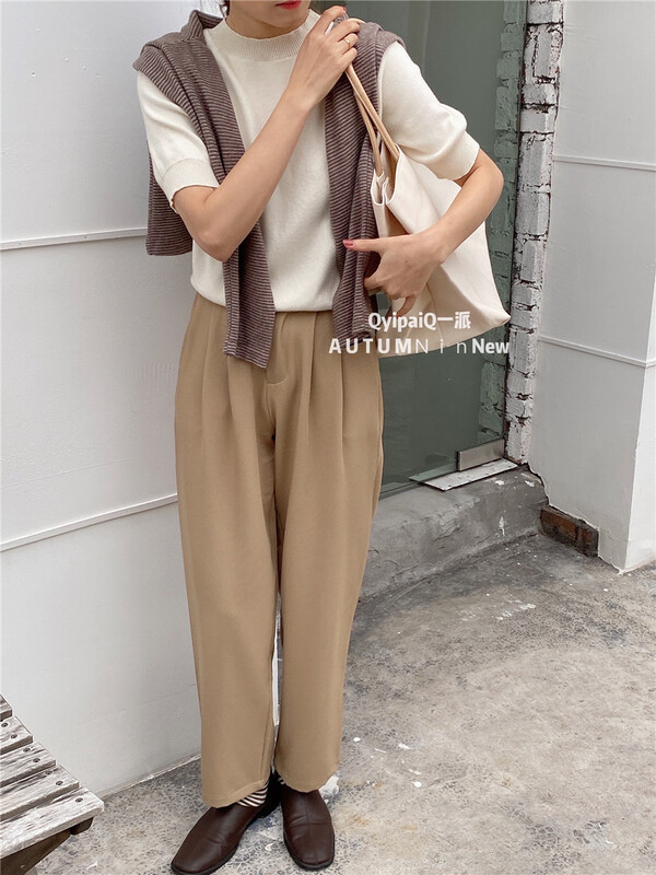New year in early spring! [q-style] simple solid color suit casual pants 2201# HBx