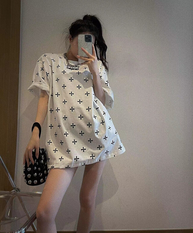 [kakamee] fashion front full screen smfk Zhang Zi short sleeve T-shirt 3869# LSL