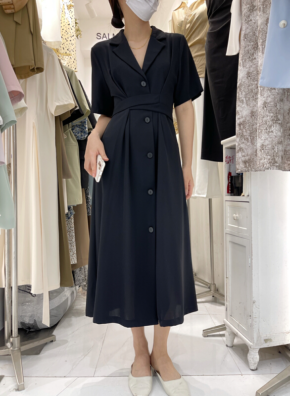 [salmoka] Korean simple and elegant suit dress 6013\lwy