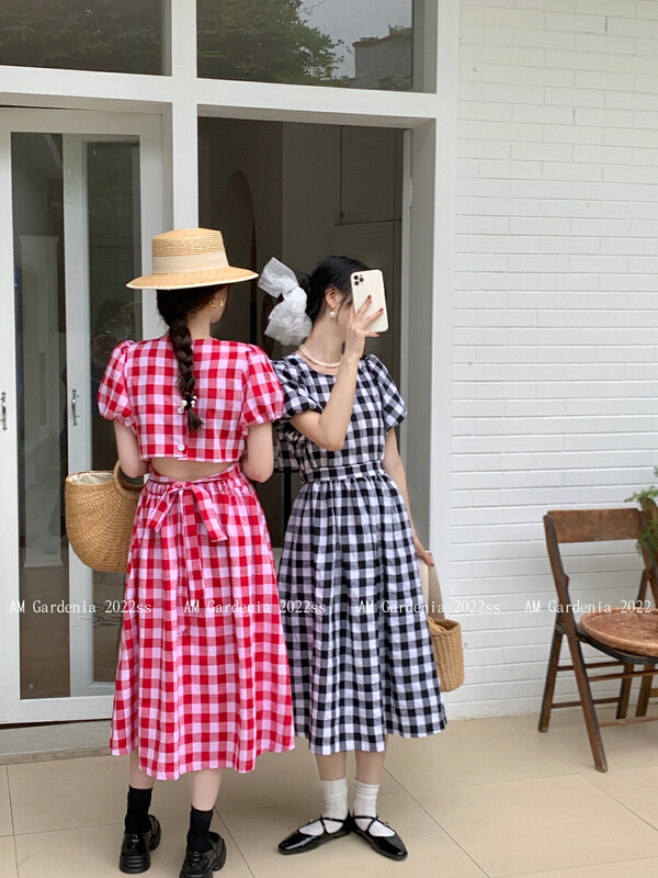 [neeko] Vintage Plaid fashion dress 3562# PCZ