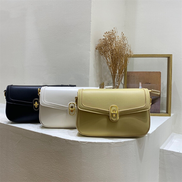 [misslan] Korean version simple metal buckle messenger bag (with shoulder belt) e023# XJ
