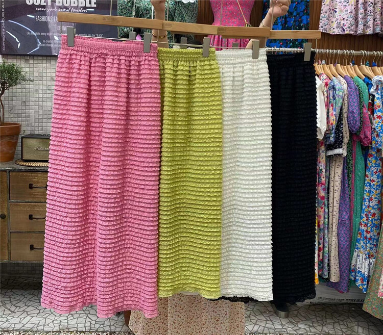 [suzybubble] fashionable and versatile elastic waist skirt 251# WPL