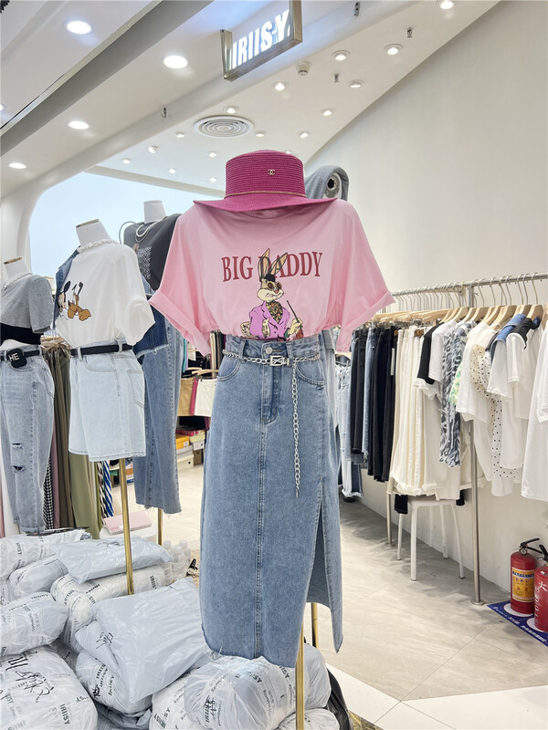 [iris iriisy] cartoon printing fashion short sleeve T-shirt 3016# LSL