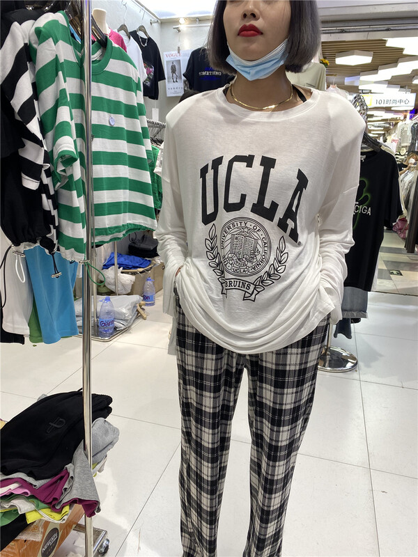 [al] letter printed Pullover sunscreen shirt 6308# lwy