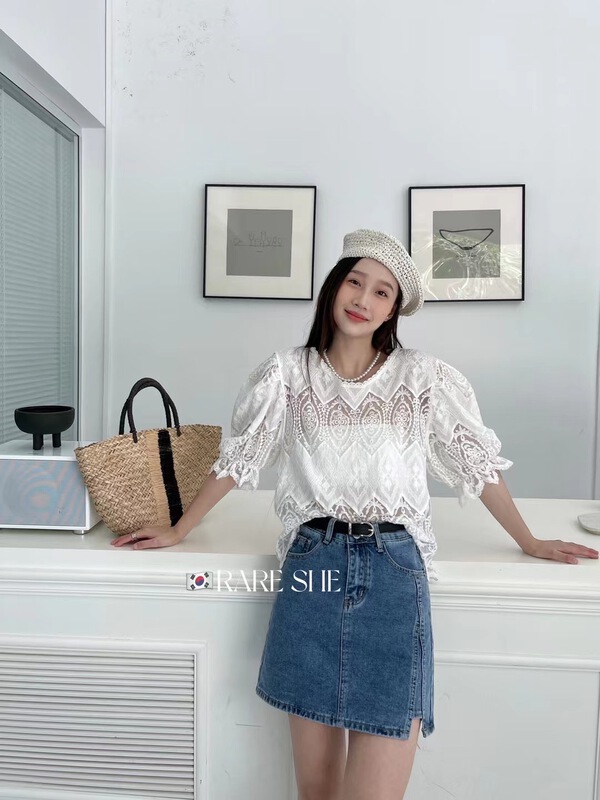 New in early summer! [tall style] lace puff # 52 # sleeve