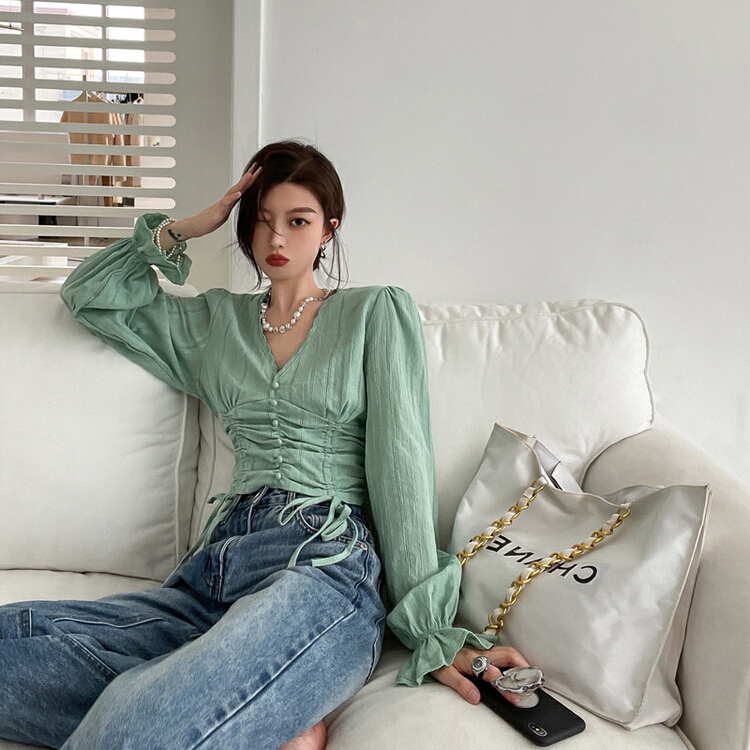 goods in stock! New year in early spring! [one] long draw lace up short Slim Fit Shirt 5092# zxx