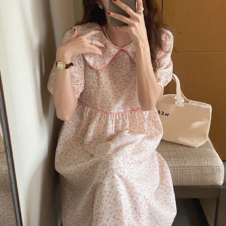 goods in stock! New in early summer! [timely rain] Han Feng ins lady floral dress 41258# WPL