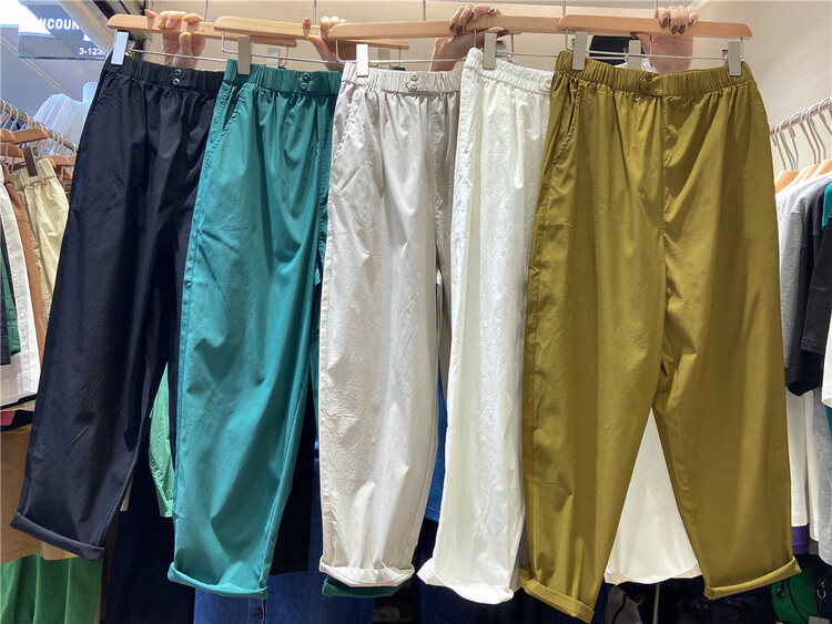 [ninestone Jiushi] slim and comfortable Korean casual pants 79979# L