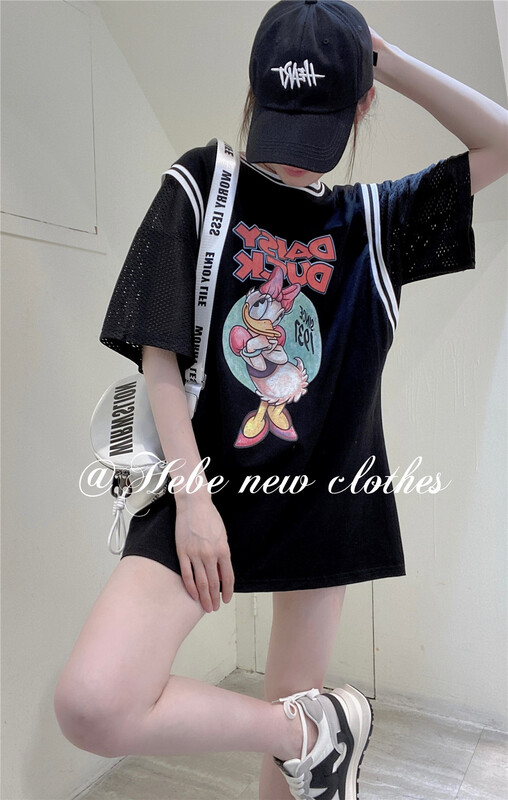 [Hebe] cartoon print niche short sleeve T-shirt 627# XYJ