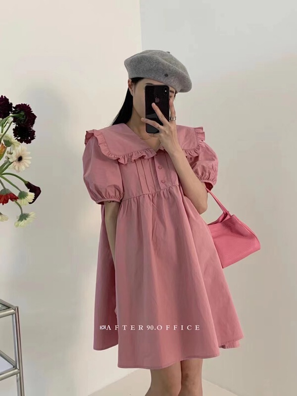 [after. 90] lady Pleated Dress 6686# ll