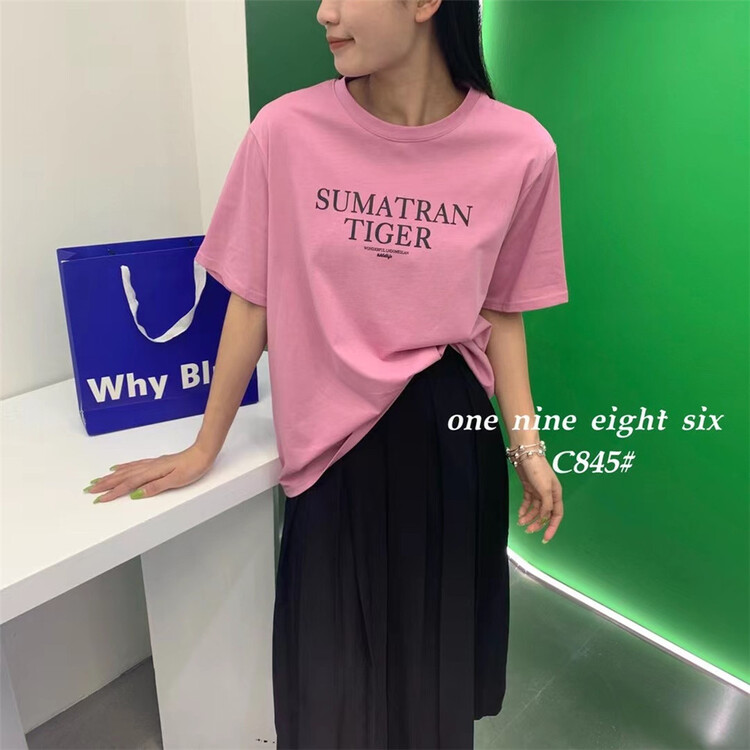 [1986] small letters loose short sleeve T-shirt 845# XYY