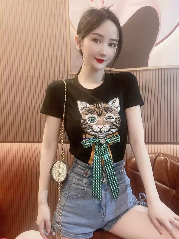 [pan] design sense three-dimensional decorative bow knit 00380# PCZ